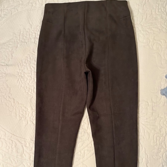 Zara Basic Cocoa Faux Suede AnkleZip Pants Medium - Picture 3 of 12